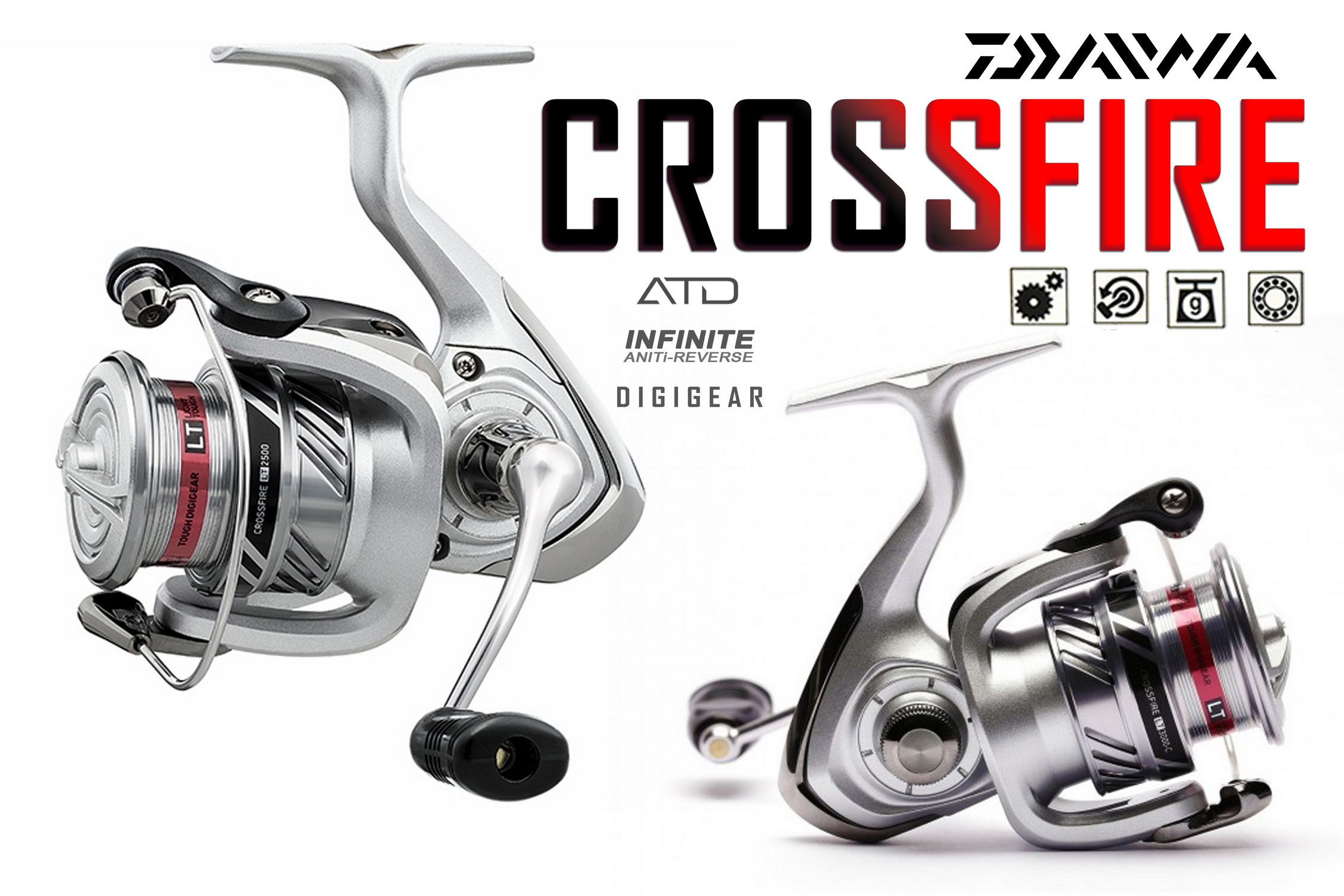 daiwa crossfire lt 2020 ดวยสสนใหม ตวรอกสดำ สปนสเงนคาดดวยสทอง